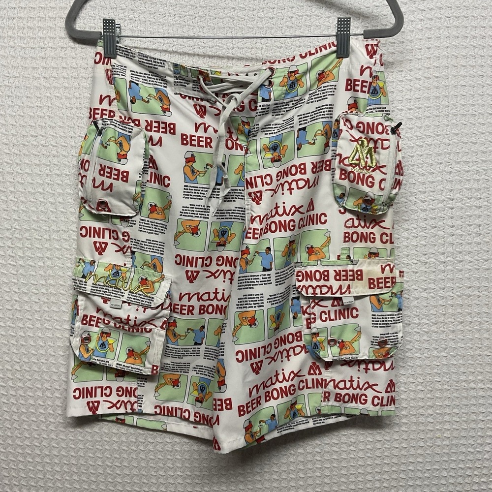 MATIX BEER BONG GUSTO Board Shorts Swim Trunks HOLSTER Mens 29 Party Pong